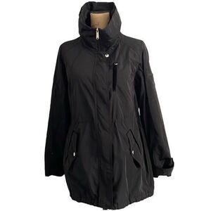 EUC! Sam Edelman Black Transitional Anorak Wide Neck Rain Jacket - Size Med